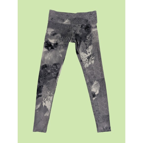 Alo Yoga Airbrush Gray Tie Dye Abstract‎ Print Leggings S - Picture 1 of 3